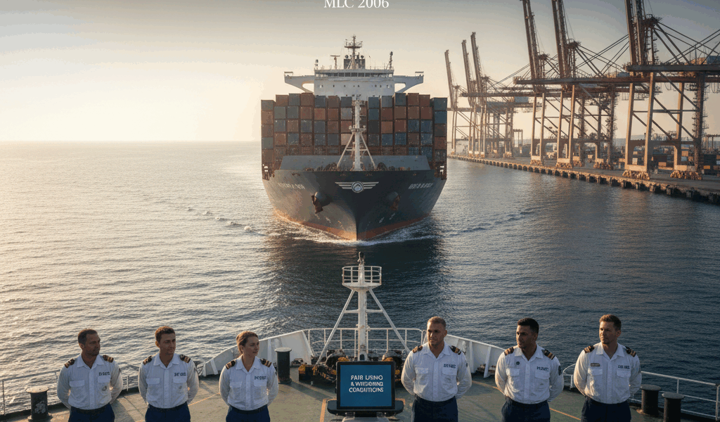 Professional featured image for maritime/shipping article: What the Maritime Labour Convention Actua